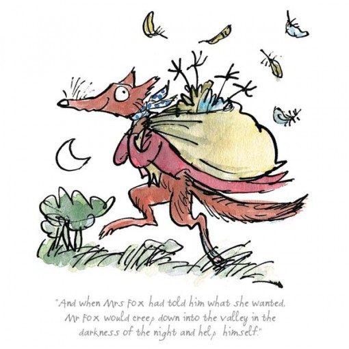 Roald Dahl Mr Fox would creep down into the valley RD9126