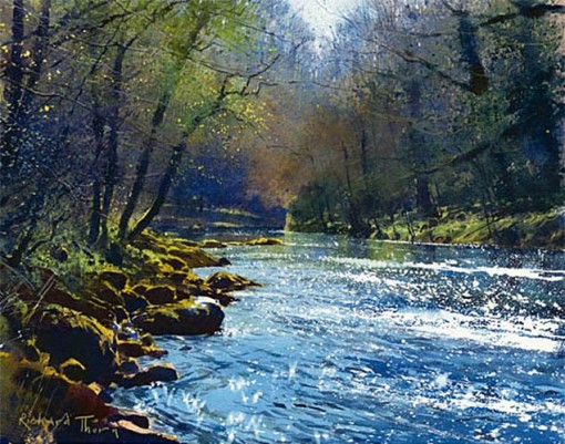 Richard Thorn The Dart Near Holne Bridge 530×417-LE295_P141